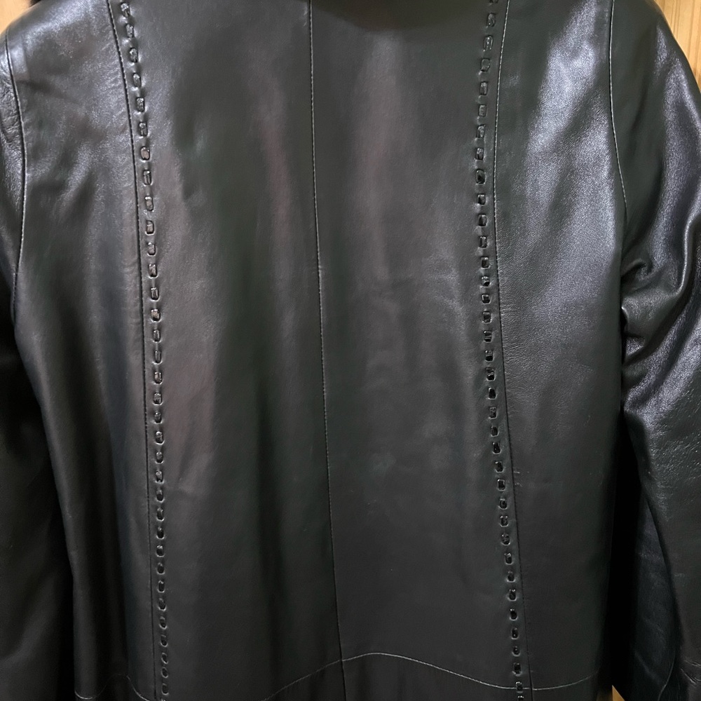Rocco D’Amelio by Dero Full Length Leather and Fur Coat Retail $3500 - Picture 7 of 13